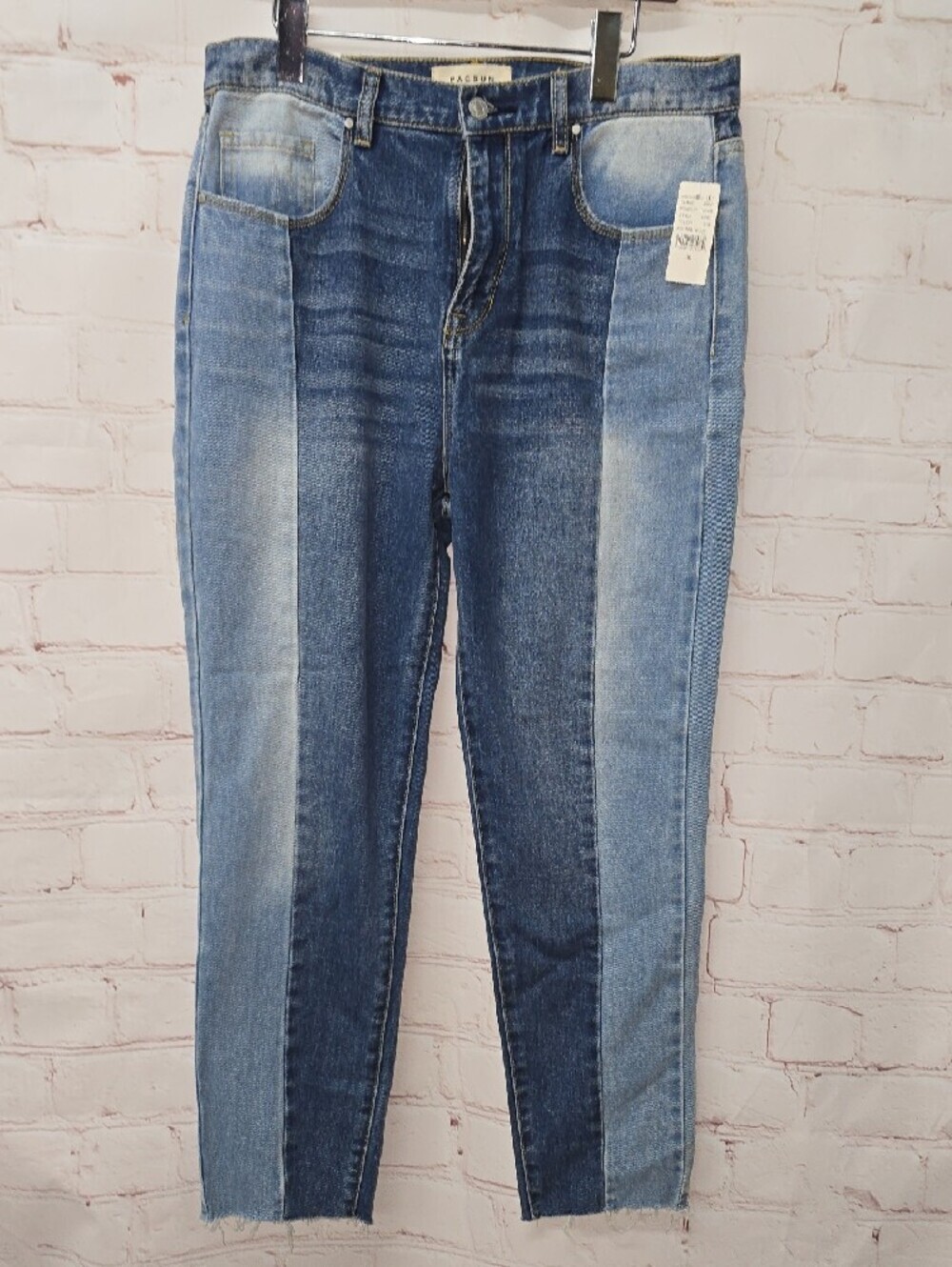 Pacsun Vintage Icon Colorblock Two-Tone Blue High-Rise Jeans  Women Size 30 NWT - Picture 2 of 16